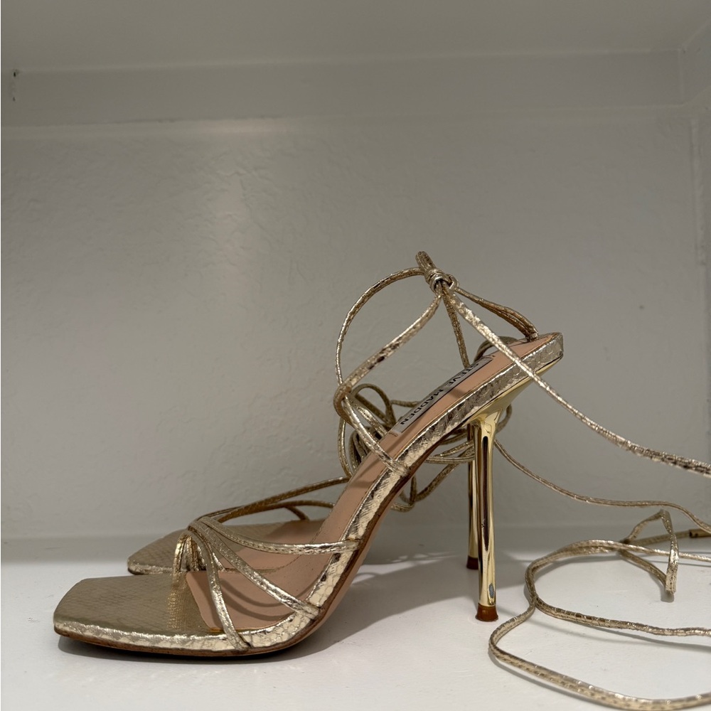 Steve Madden Evita Gold Strappy Sandals